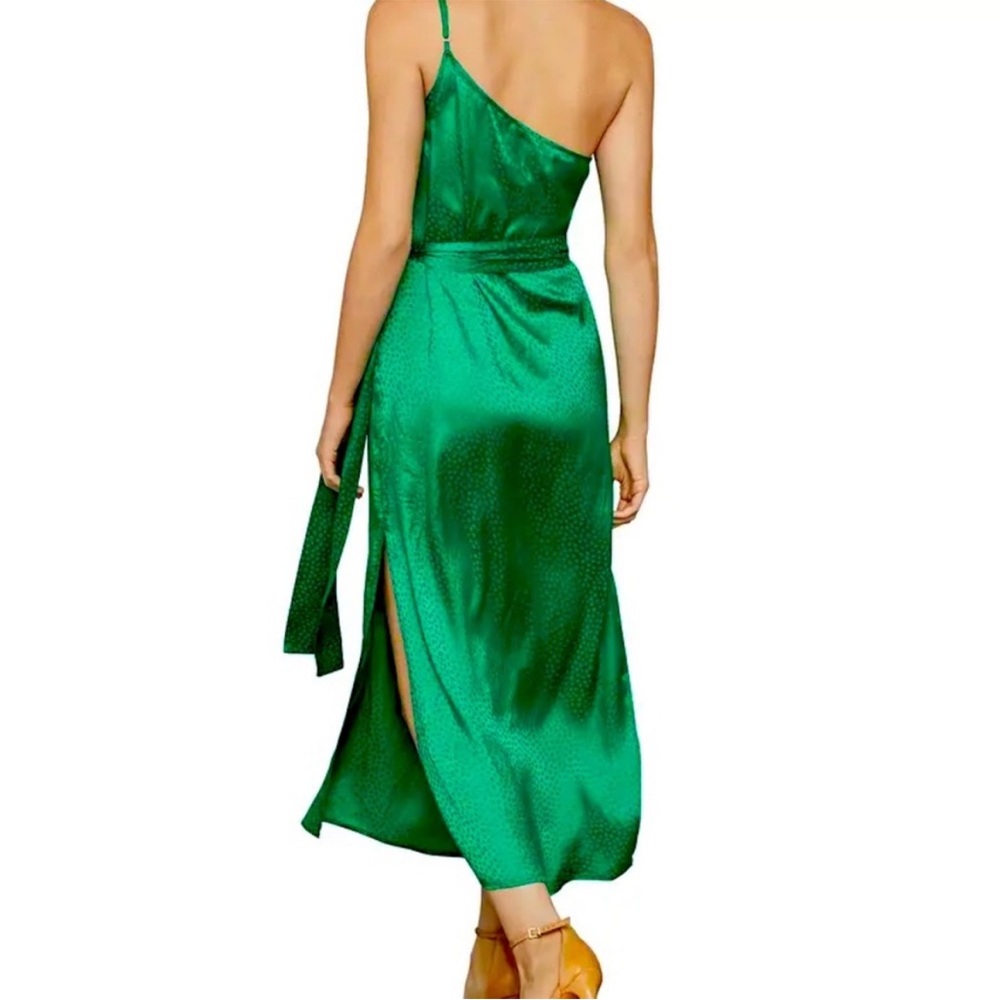 BCBG MAX AZRIA One Shoulder Belted Midi Dress - S/6 - NWT - Picture 2 of 4